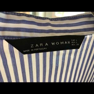 Zara blue and white striped tunic